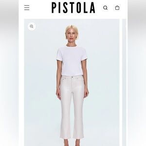 Pistola Lennon High rise crop boot cut jeans .. color Ivory Luster NWT sz 29